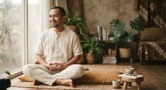 Adjie Santosoputro duduk hening
